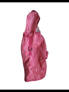 💕3/$15💕 Pink Polka-Dot Hooded Dog Rain Coat